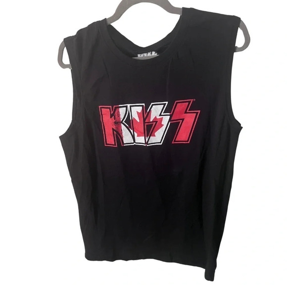 Official Merch | KISS Sleeveless Canada Logo Band Tee | Size  M - Picture 1 of 4